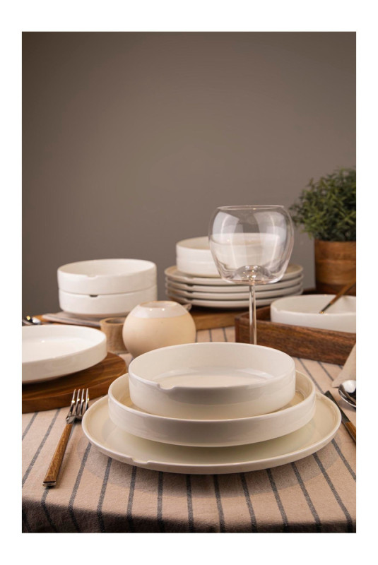Service de table (18 pièces) - Crème