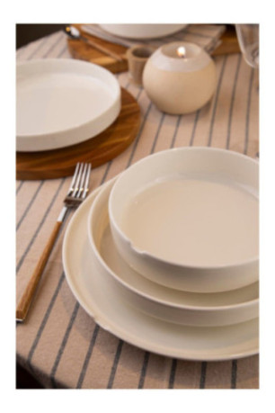 Service de table (18 pièces) - Crème