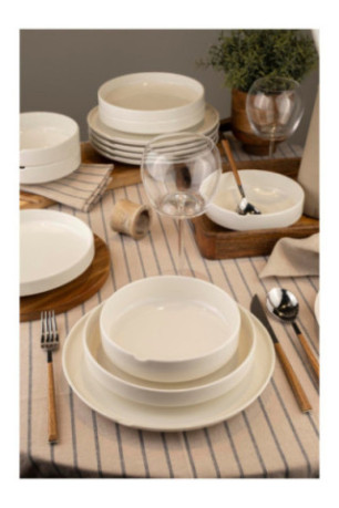 Service de table (18 pièces) - Crème