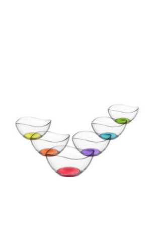 Ensemble de bols en verre (6 pièces) - Multicolore