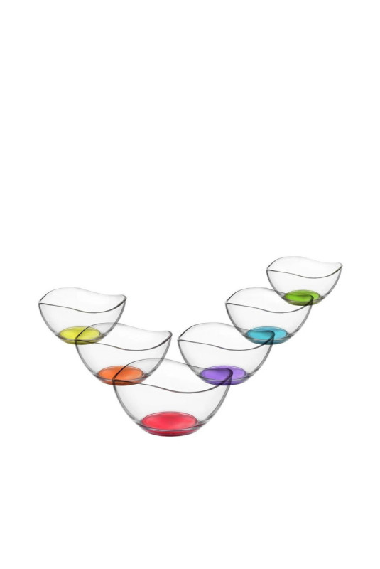 Ensemble de bols en verre (6 pièces) - Multicolore