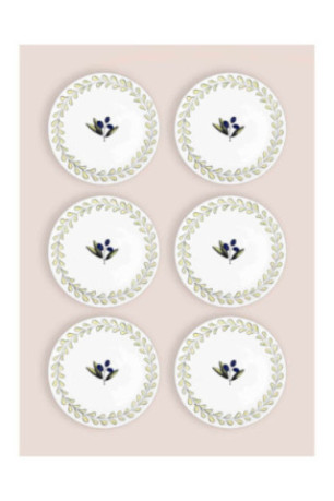 Service d'assiettes à dessert (6 pièces) - Multicolore