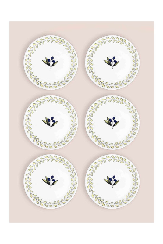 Service d'assiettes à dessert (6 pièces) - Multicolore