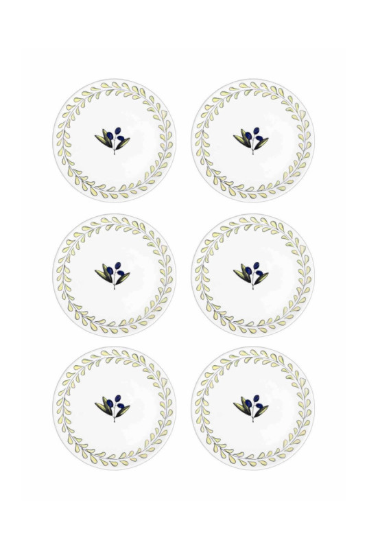 Service d'assiettes à dessert (6 pièces) - Multicolore