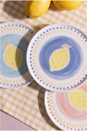 Service d'assiettes à dessert (6 pièces) - Multicolore