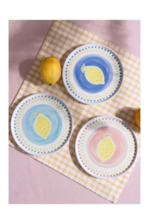 Service d'assiettes à dessert (6 pièces) - Multicolore