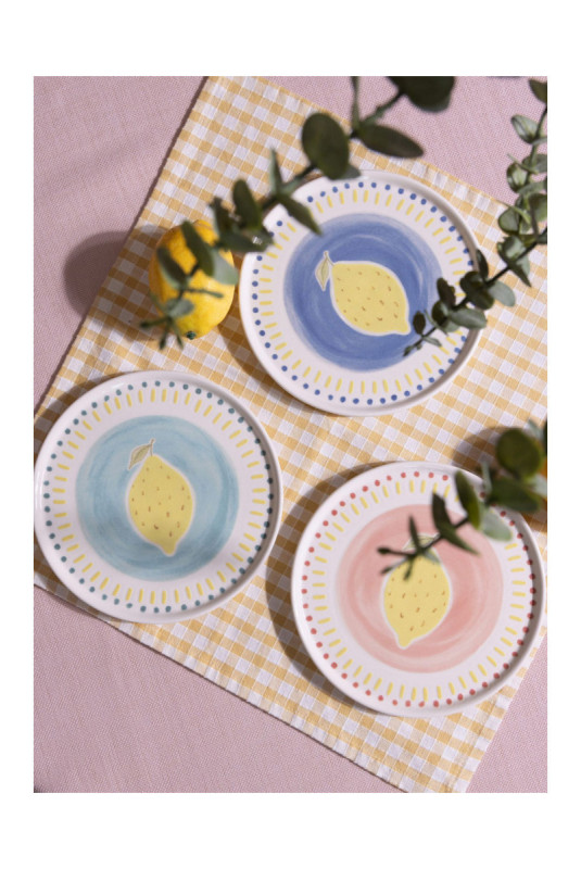 Service d'assiettes à dessert (6 pièces) - Multicolore