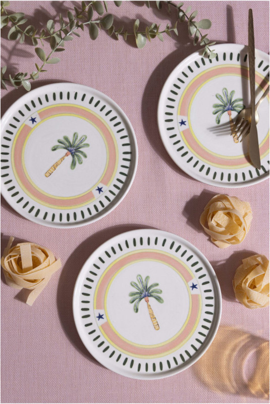 Service d'assiettes à dessert (6 pièces) - Multicolore