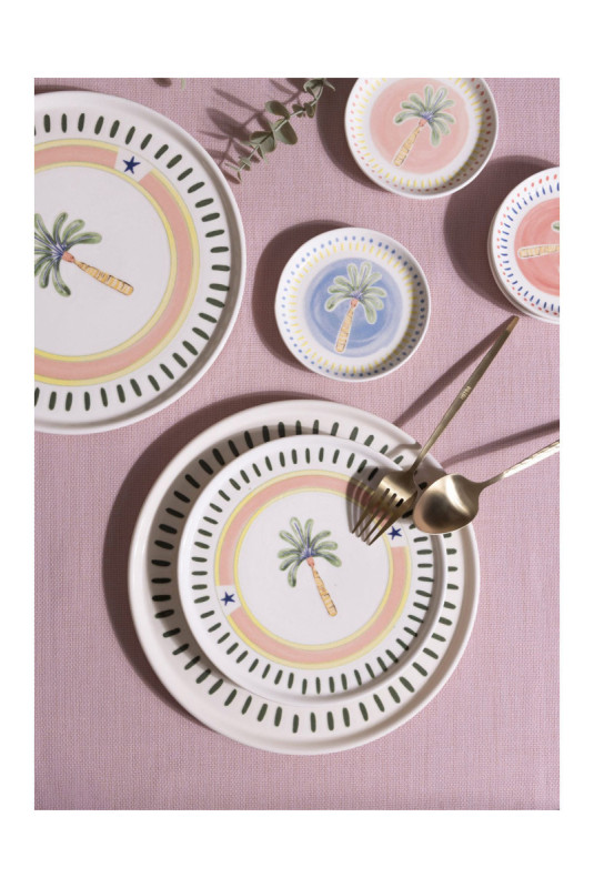 Service d'assiettes à dessert (6 pièces) - Multicolore