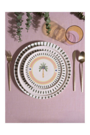 Service d'assiettes à dessert (6 pièces) - Multicolore