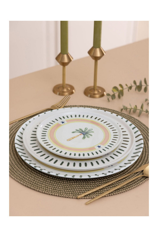 Service d'assiettes à dessert (6 pièces) - Multicolore