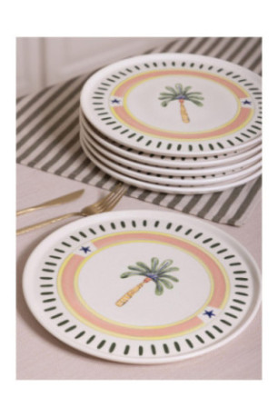 Service d'assiettes à dessert (6 pièces) - Multicolore