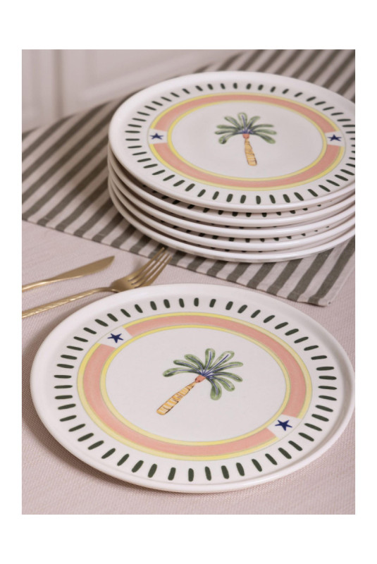 Service d'assiettes à dessert (6 pièces) - Multicolore