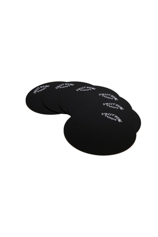 Ensemble de sets de table en bois (6 pièces) - Noir