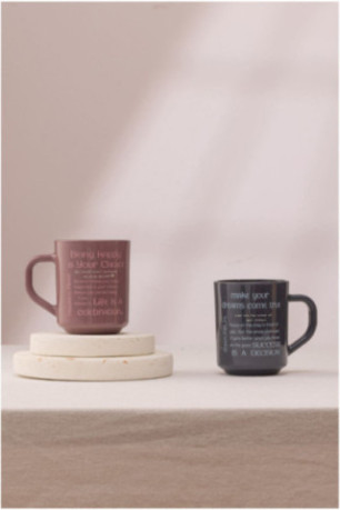 Ensemble de tasses (2 pièces) - Prune fumée