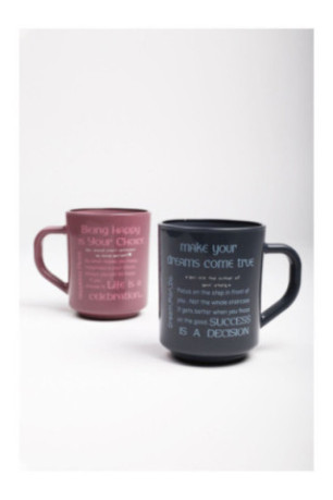 Ensemble de tasses (2 pièces) - Prune fumée