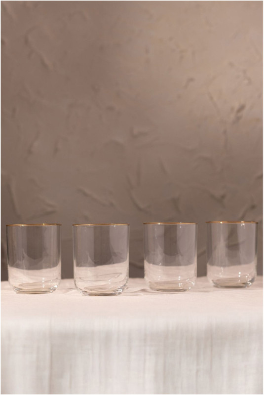 Ensemble de verres (4 pièces) - Or transparent
