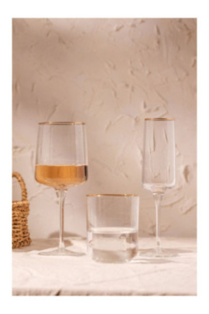 Ensemble de verres (4 pièces) - Or transparent