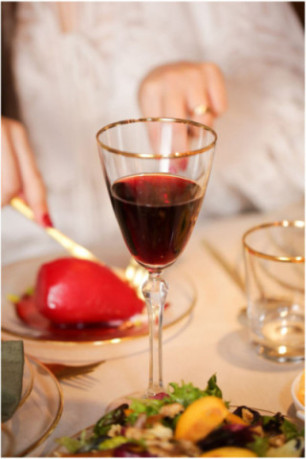 Ensemble de verres à vin (4 pièces) - Or transparent