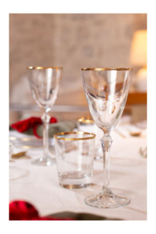Ensemble de verres à vin (4 pièces) - Or transparent