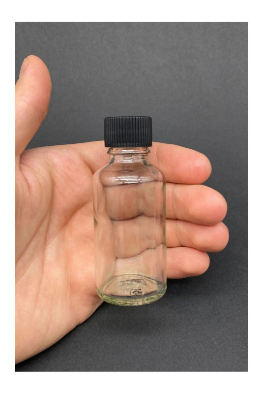 Ensemble de bouteilles en verre (6 pièces) - Noir transparent