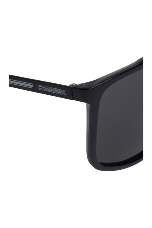 Lunettes de soleil carrées polarisées Homme Noir brillant 61 mm