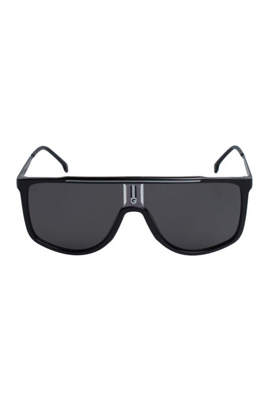 Lunettes de soleil carrées polarisées Homme Noir brillant 61 mm