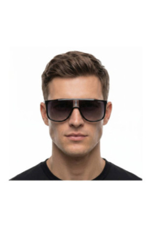 Lunettes de soleil carrées Homme Noir et blanc