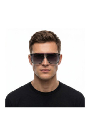 Lunettes de soleil carrées Homme Noir et rouge 61 mm