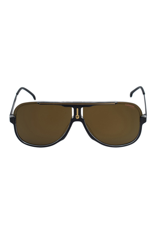 Lunettes de soleil style pilote Homme Noir et or