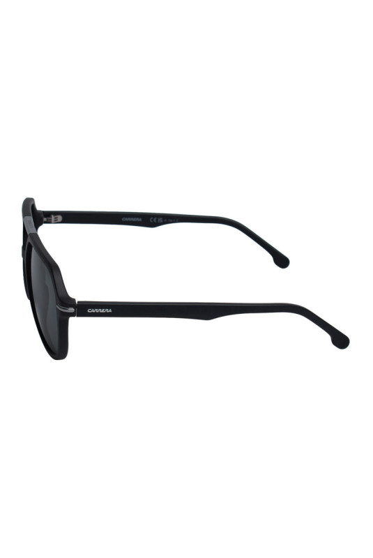 Lunettes de soleil style pilote polarisées Homme Noires et argentées 58 mm