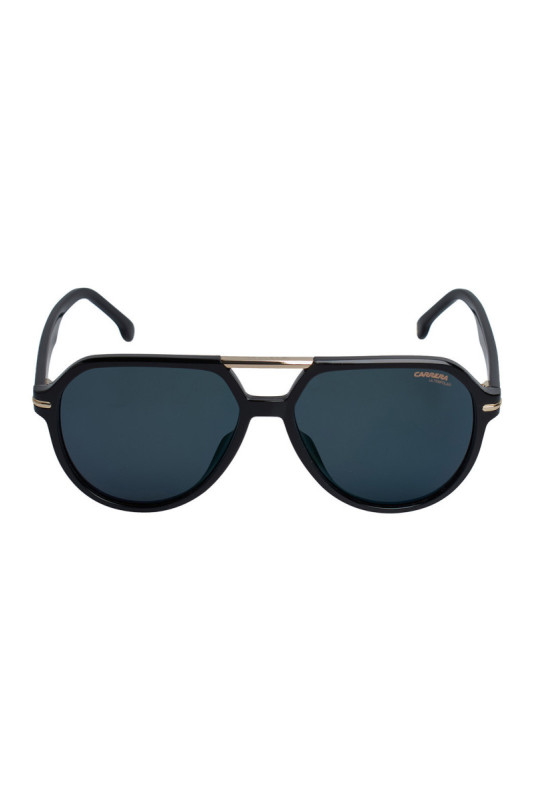 Lunettes de soleil style pilote Noir et doré 58 mm