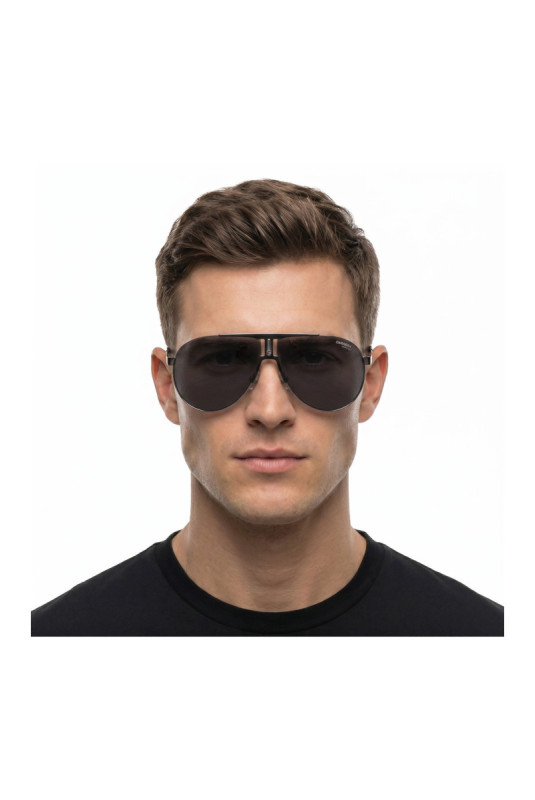 Lunettes de soleil style pilote 1005/S Noir et argent 66 mm