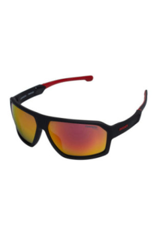 Lunettes de soleil de sport homme Noir mat et rouge