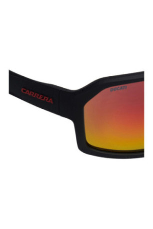 Lunettes de soleil de sport homme Noir mat et rouge