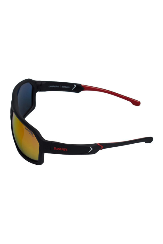 Lunettes de soleil de sport homme Noir mat et rouge