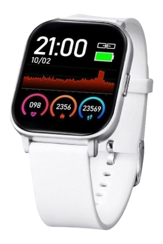 Montre connectée multisport blanc 1,55 pouce
