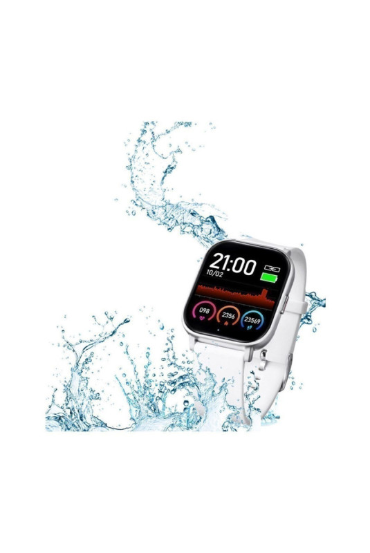 Montre connectée multisport blanc 1,55 pouce