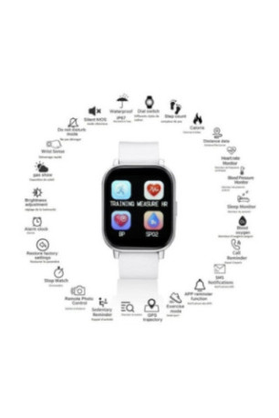 Montre connectée multisport blanc 1,55 pouce