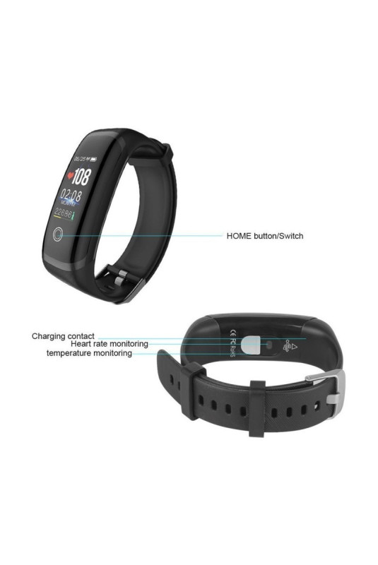 Montre GPS multifonctions Noir 0,96 pouces