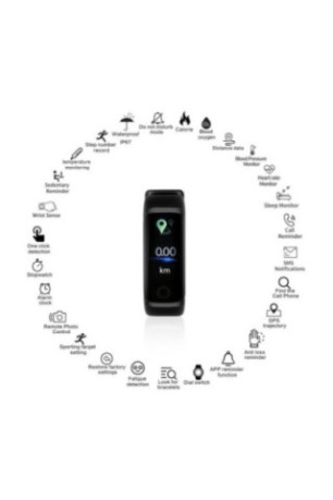 Montre GPS multifonctions Noir 0,96 pouces
