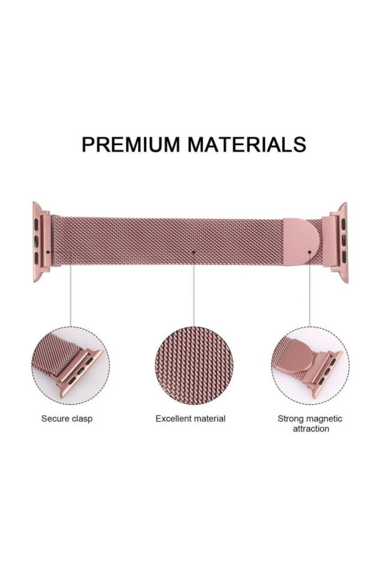 Bracelet compatible Apple Watch Rose 42 mm