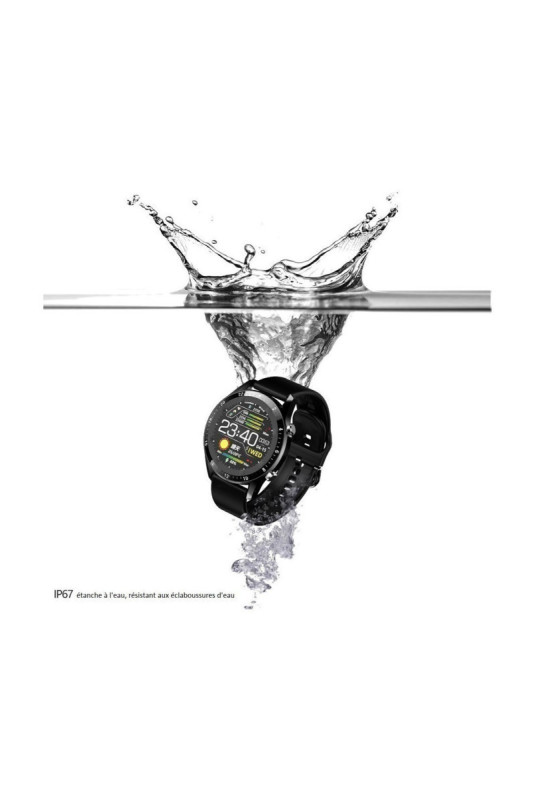 Montre connectée multifonctions Noir 1,3 pouces
