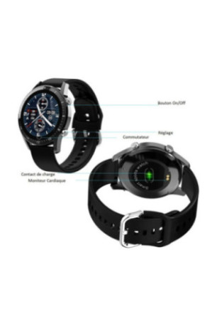 Montre connectée multifonctions Noir 1,3 pouces