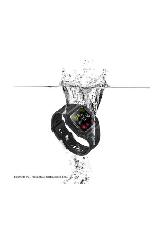 Montre connectée multifonctions Noir 1,3 pouce
