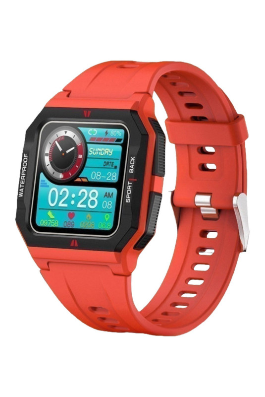 Montre connectée multifonctions Rouge