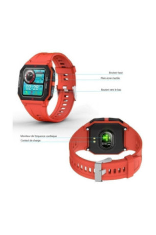 Montre connectée multifonctions Rouge