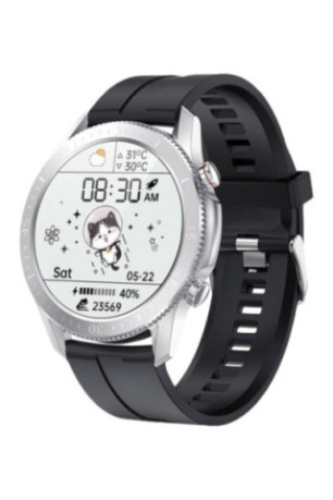 Montre connectée multifonctions Noir et argent 1,3 pouce