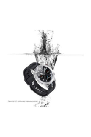 Montre connectée multifonctions Noir et argent 1,3 pouce