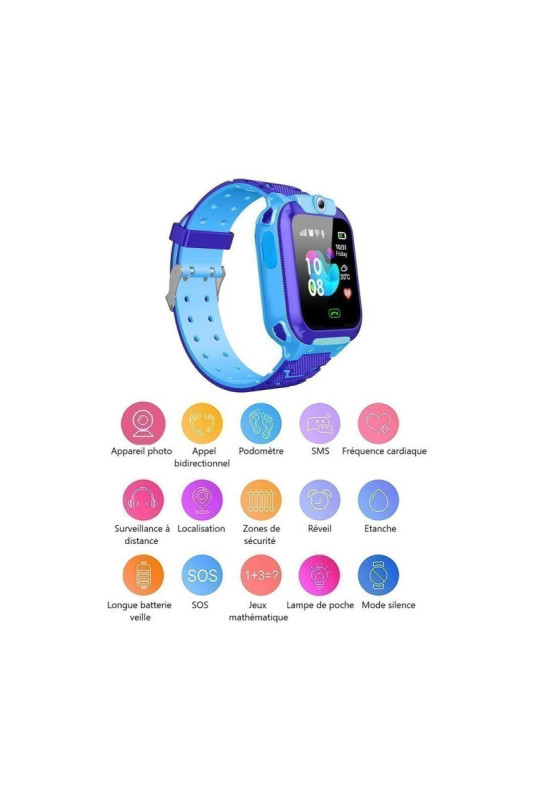 Montre connectée multifonctions Enfant Bleu 1,44 pouce